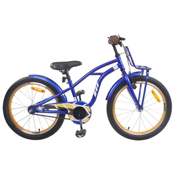 vidaXL Bicicleta Infantil 18 Polegadas para 5-7 anos Azul Escuro