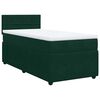 vidaXL Cama com molas/colch&atilde;o 90x190 cm veludo verde-escuro