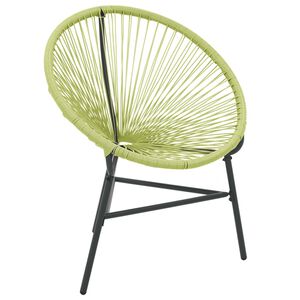 vidaXL Cadeira Acapulco para jardim vime PE verde