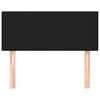 vidaXL Cabeceira de cama tecido 100x5x78/88 cm preto