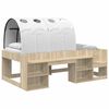vidaXL Estrutura de Cama com T&uacute;nel 3 unid. Carvalho Sonoma e Branco