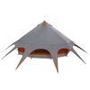 vidaXL Tenda Teepee com telhado Cinza e Laranja 600 x 600 x 347 cm