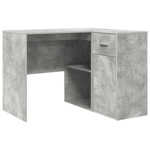 vidaXL Secret&aacute;ria de canto com gaveta Cinzento 102 x 88 x 75 cm