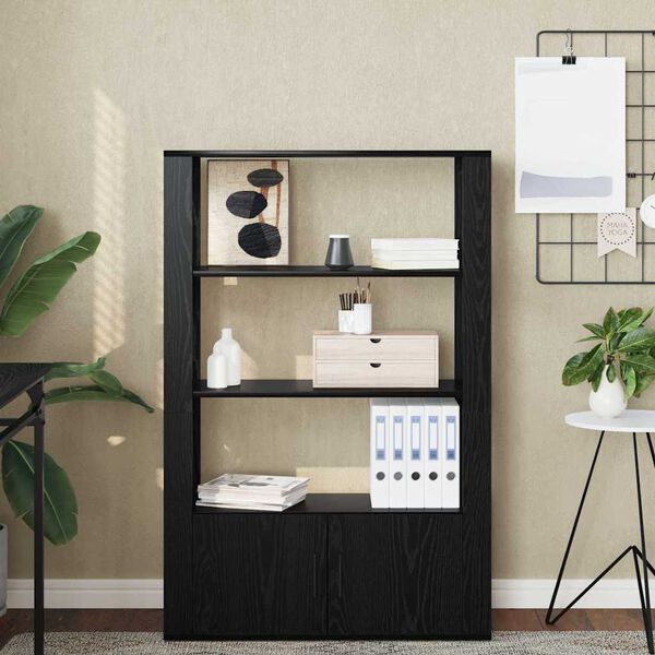 vidaXL Buffet Carvalho preto 30 x 80 x 119,5 cm Madeira processada