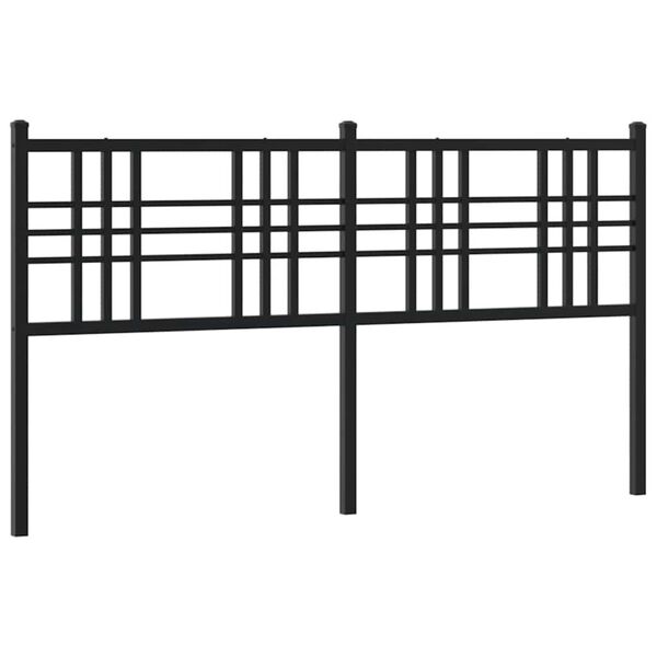 vidaXL Cabeceira de substitui&ccedil;&atilde;o 160 cm metal preto