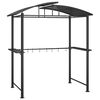 vidaXL Gazebo churrasco prateleiras laterais 210x114x230 a&ccedil;o antracite