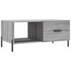 vidaXL Mesa de centro 90x50x40 cm derivados de madeira cinzento sonoma