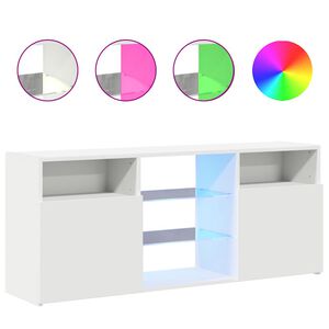 vidaXL M&oacute;vel de TV com luzes LED 120x30x50 cm branco