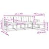 vidaXL Conjunto de Sof&aacute;s para Exterior 5 pcs Cinza Natural e Claro