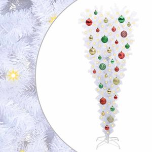 vidaXL &Aacute;rvore de Natal Artificial com 150 LEDs Branco 120 cm PVC e A&ccedil;o