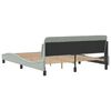 vidaXL Estrutura de cama Dover 160x200 cm veludo cinzento-claro