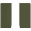 vidaXL Suporte para Plantas 2 pcs Verde-oliva 24 x 24 x 55 cm A&ccedil;o