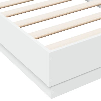 vidaXL Estrutura de cama 90x190 cm derivados de madeira branco