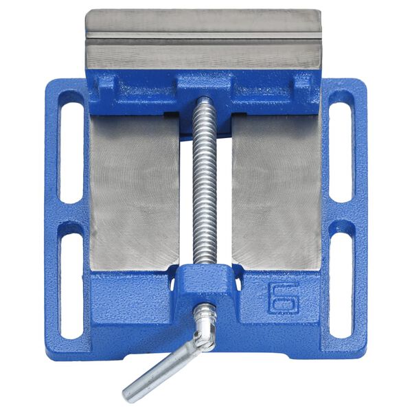 vidaXL Torno para furadora 150 mm ferro fundido azul