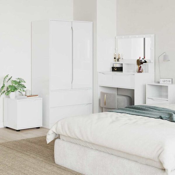 vidaXL Arm&aacute;rio de Banheiro Branco Brilhante 40,5 x 40 x 44 cm