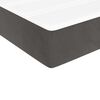 vidaXL Cama com molas/colch&atilde;o 200x200 cm veludo cinzento-escuro