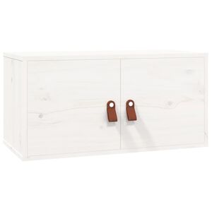 vidaXL Arm&aacute;rio de parede 60x30x30 cm madeira de pinho maci&ccedil;a branco