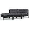 vidaXL 8 pcs conjunto lounge jardim c/ almofad&otilde;es pinho maci&ccedil;o