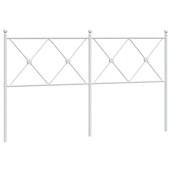 vidaXL Cabeceira de substitui&ccedil;&atilde;o 150 cm metal branco