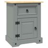 vidaXL Mesa de cabeceira Corona pinho mexicano 53x39x67 cm cinzento
