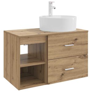 vidaXL Conjunto de M&oacute;veis para Banheiro 2 unid. Carvalho Arttisan