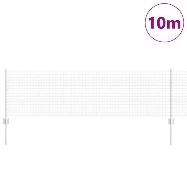 vidaXL Cerca com Poste Prateado 0,6 x 10 m A&ccedil;o