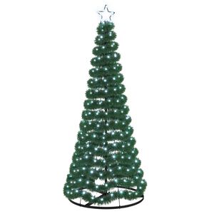 vidaXL &Aacute;rvore de Natal de ouropel com LED e base EKENAS 180 cm 220 LED