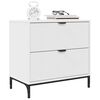 vidaXL Mesa-de-cabeceira Branco 63.5 x 36 x 61 cm Madeira processada