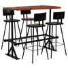 vidaXL Conjunto de bar 5 pcs madeira recuperada maci&ccedil;a multicor