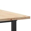 vidaXL Mesa de jantar estrutura em O 160x80x75,5cm pinho/aço