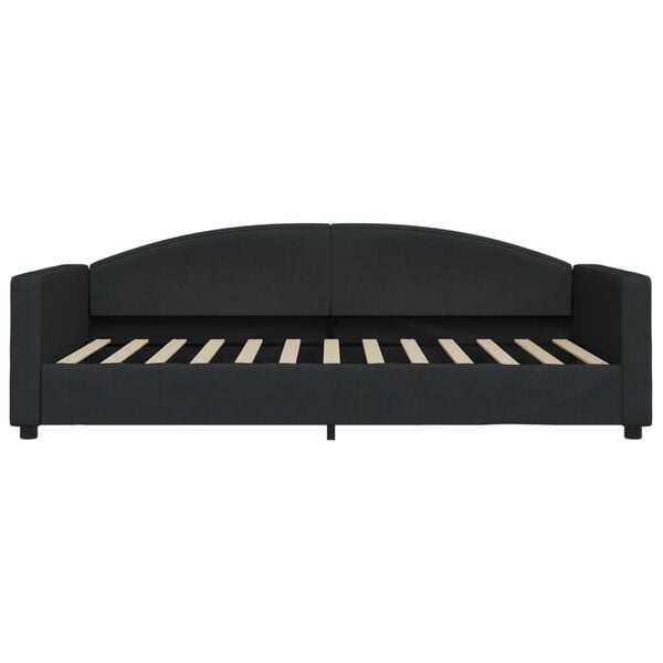 vidaXL Sof&aacute;-cama 100x200 cm tecido preto