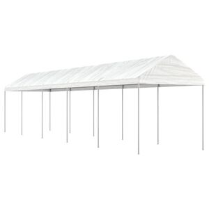 vidaXL Gazebo com telhado 11,15x2,28x2,69 m polietileno branco