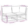 vidaXL 2 pcs conjunto lounge de jardim c/ almofadões acácia maciça
