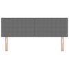 vidaXL Cabeceira LED com cabeceira Cinzento-claro 144 cm Poli&eacute;ster