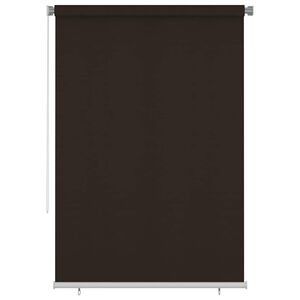 vidaXL Estore de rolo para exterior 165 cm (L) x 230 cm (A) castanho HDPE