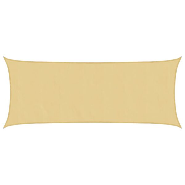 vidaXL Para-sol estilo vela 4,5x2 m oxford 100% poli&eacute;ster cor areia