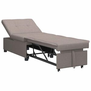 vidaXL Sof&aacute;-cama retr&aacute;til Cinzento-acastanhado 194 x 50 x 82 cm tecido