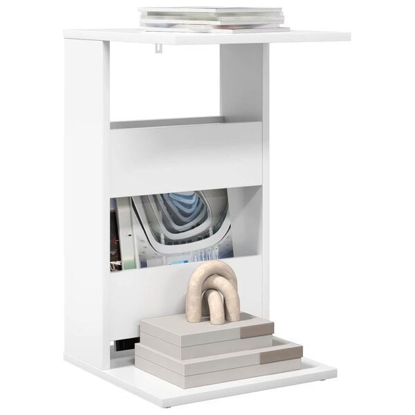 vidaXL Mesa Lateral Branco 40 x 35 x 60,5 cm Madeira processada