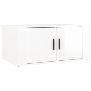 vidaXL Mesa de centro 80x50x36 cm derivados madeira branco brilhante