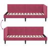 vidaXL Estrutura de Cama de Canto Vinho Vermelho 80 cm x 200 cm Veludo