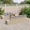 vidaXL Conjunto de Sofá de Jardim 8 pcs Bege Rattan Sintético