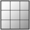 vidaXL Espelho de parede 60x60 cm metal preto