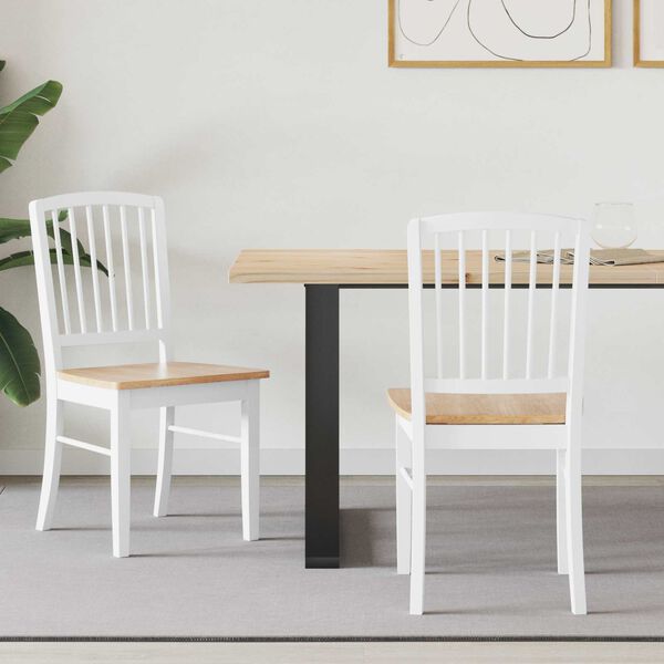 vidaXL Cadeiras de Jantar 2 pcs Branco 50 x 52,5 x 91 cm