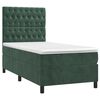 vidaXL Cama com molas/colch&atilde;o 90x190 cm veludo verde-escuro