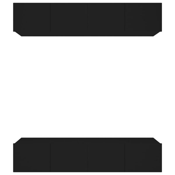 vidaXL Móveis de TV 4 pcs 80x30x30 cm derivados de madeira preto