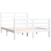 vidaXL Estrutura de cama pequena casal 120x190 cm pinho maci&ccedil;o branco