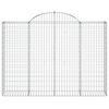 vidaXL Cestos gabi&atilde;o arqueados 6pcs 200x30x140/160cm ferro galvanizado