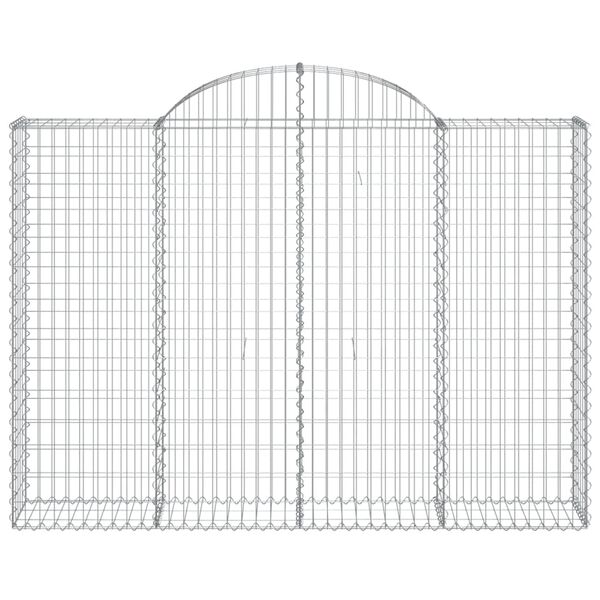 vidaXL Cestos gabi&atilde;o arqueados 6pcs 200x30x140/160cm ferro galvanizado
