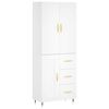 vidaXL Arm&aacute;rio alto 69,5x34x180 cm derivados de madeira branco