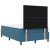 vidaXL Cama Box com colch&atilde;o Azul Escuro 120 x 200 cm Veludo